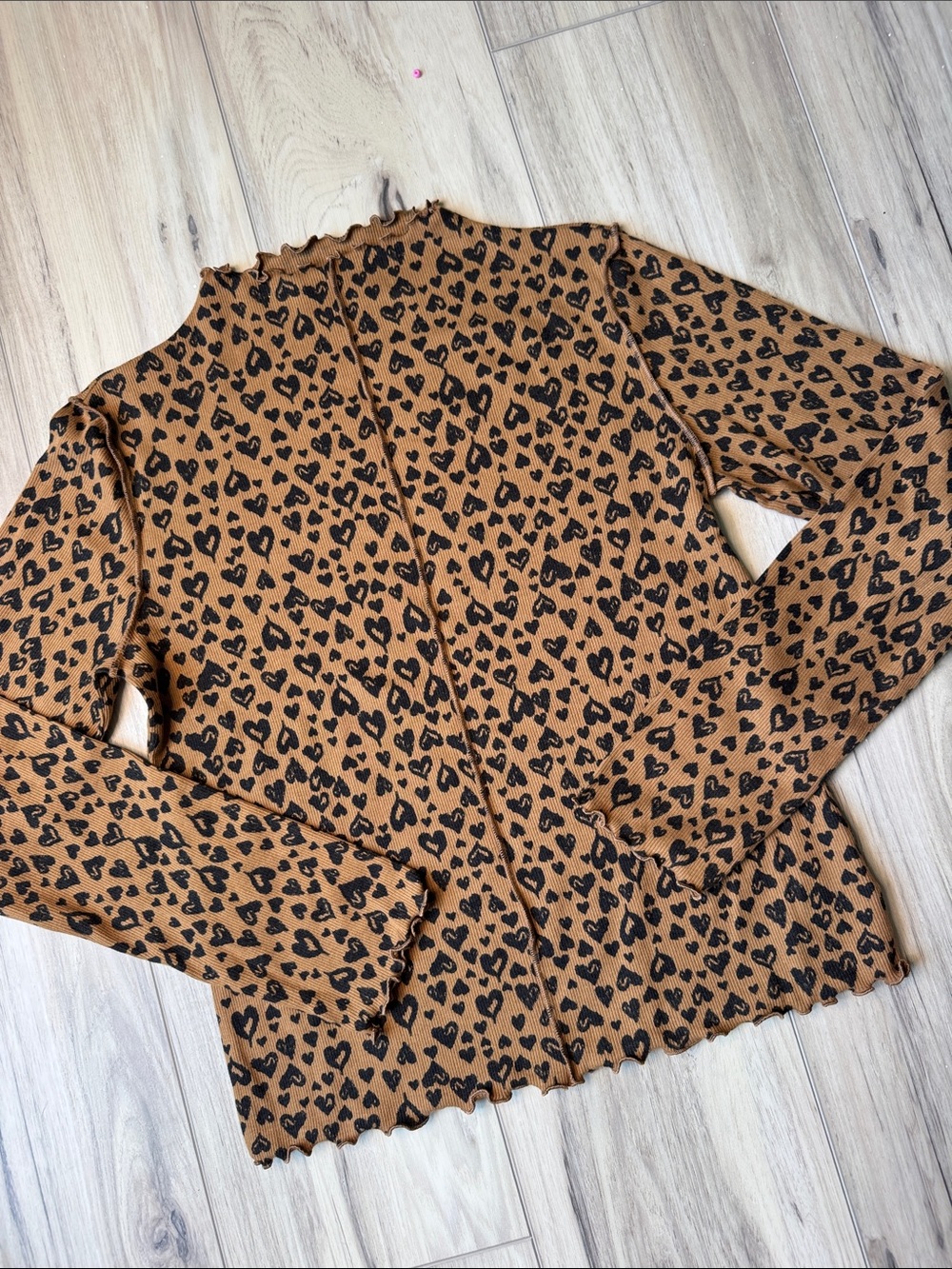 Ribbed heart top